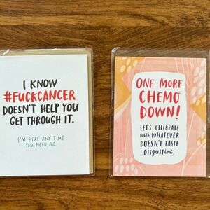 2 Emily McDowell Studio Cancer Chemo Greeting Cards Funny‎ Humor Encouraging